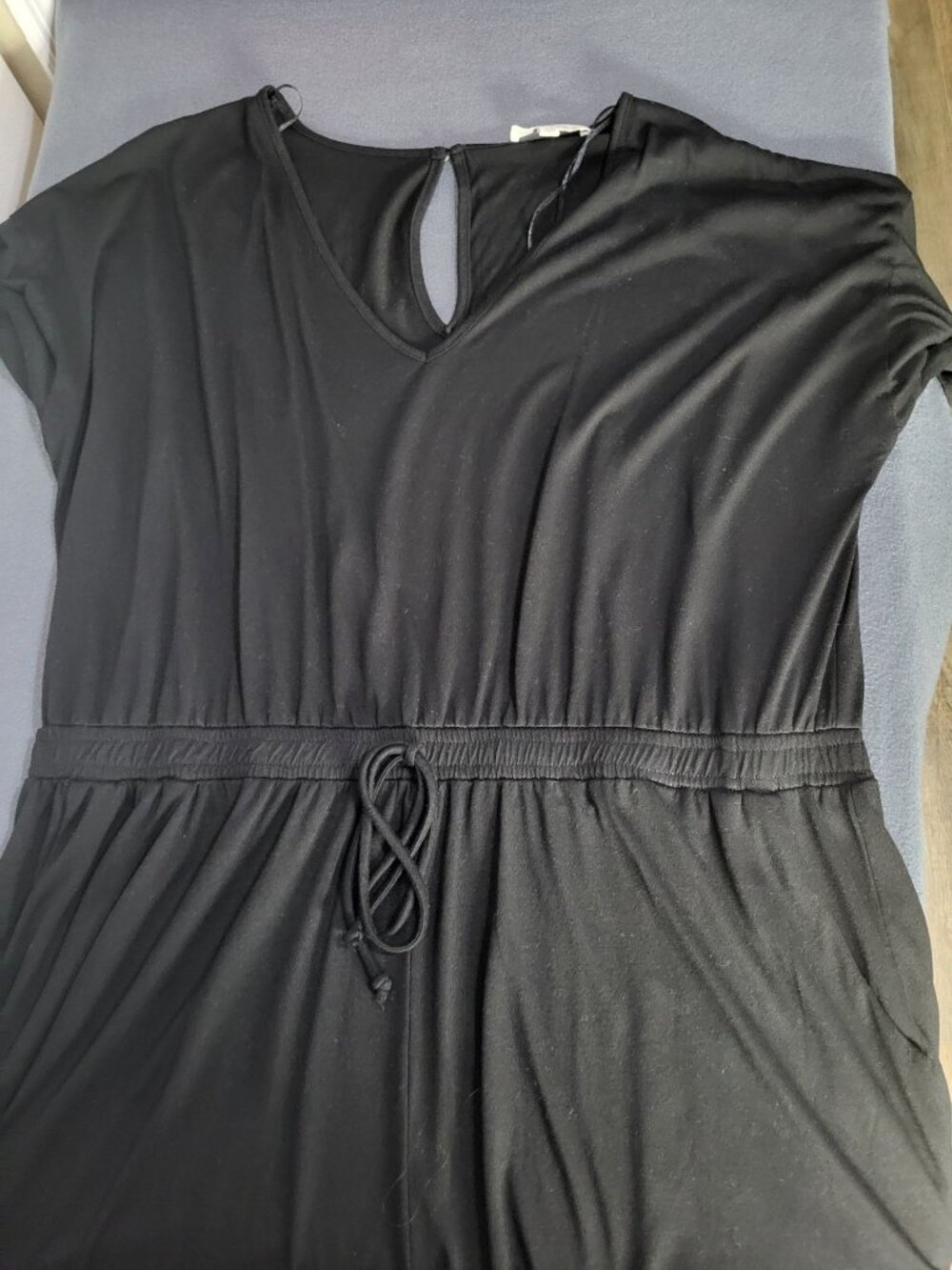 UMGEE Women's SZ 1XL Black One Piece Romper Minimalist Summer Lounge - Picture 4 of 8